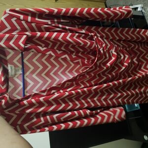 Red and White Chevron Dress